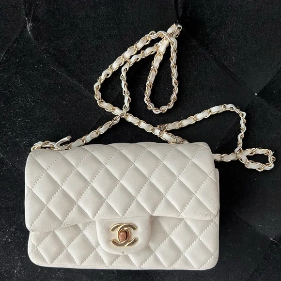 Chanel 2004-2005 Mini Lamb skin Quilted Rectangular Flap